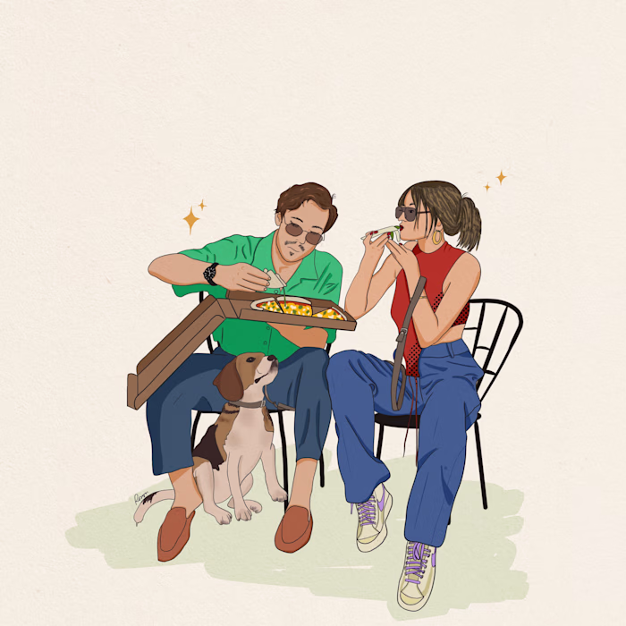 Spending Moments Together Illustration