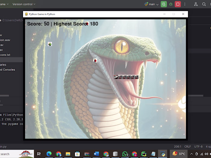 Python Snake Game – OOP-Based Game Development
