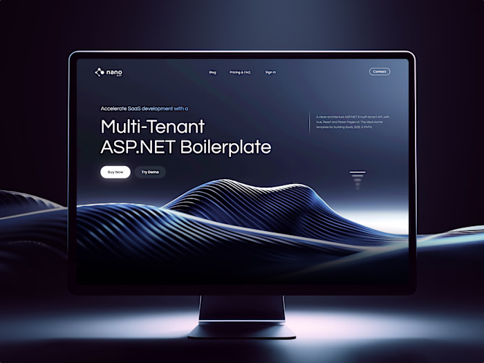 NanoASP Landing Page Design