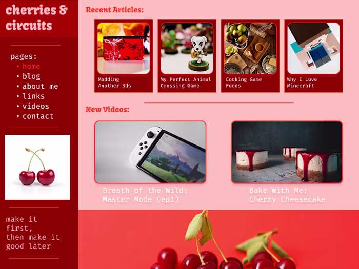 Gaming Blog Concept Design