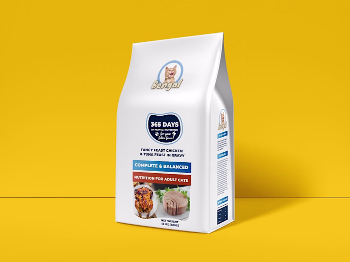 Cat Food Package Label design