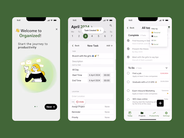 "Organized" Daily Routine App