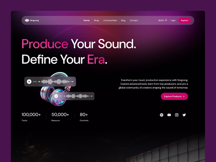 Singsong - Music Shop & Creator Website