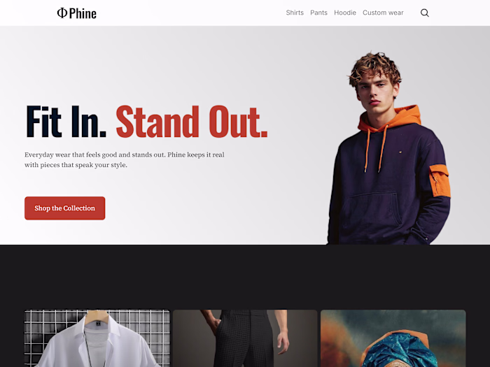 Phine: Clean and Customizable E-Commerce Experience