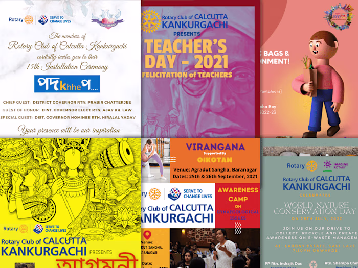 Rotary Club of Calcutta Kankurgachi: Graphic Design Support