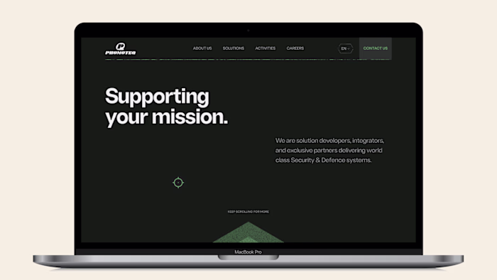 Promoteq | Website Design | Dark theme