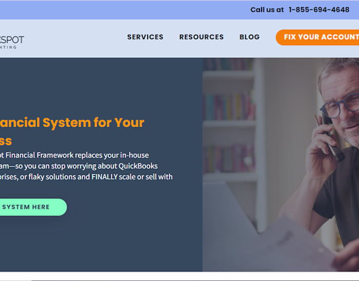 Bookkeeping wix website design