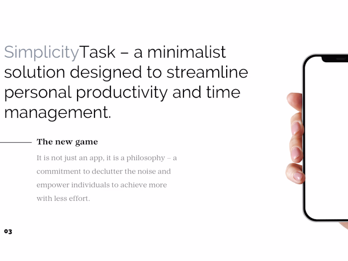 Minimalistic Pitch deck