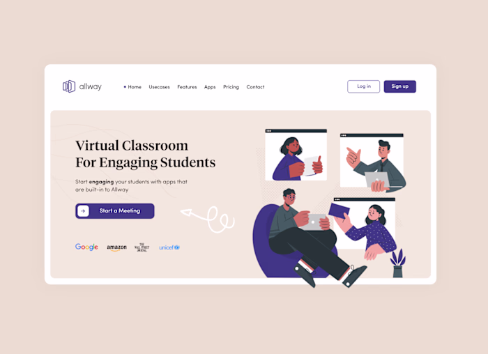 virtual classroom hero section #3