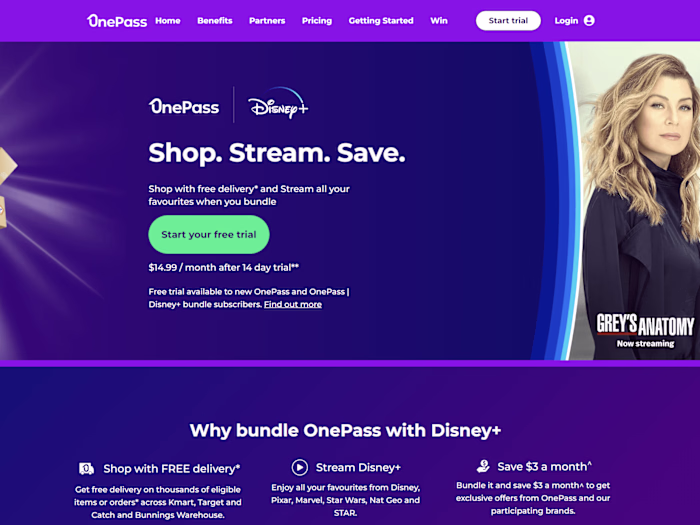 Disney + | OnePass Collaboration Website