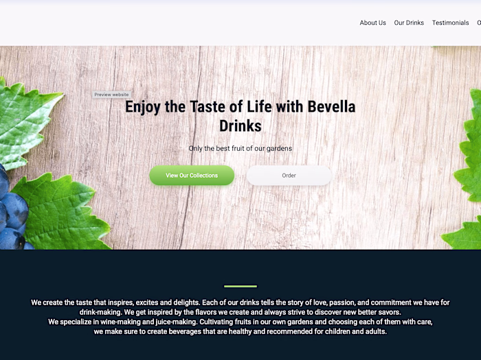  Website Development for Beverage Hub