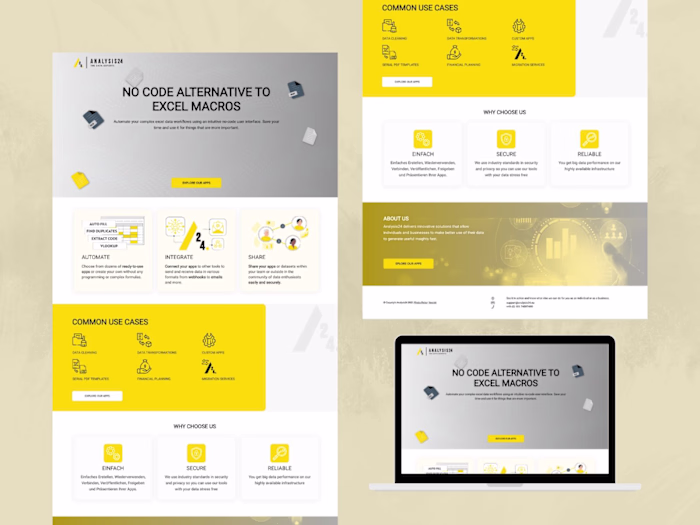 WIX Studio | Data Workflows | Landing Page Design