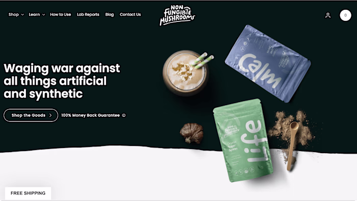 Non-Fungible Mushrooms Ecommerce