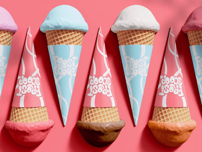 
Frost Scoop | Visual identity, Packaging design
