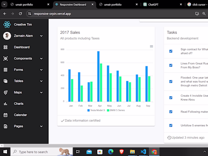 Responsive Dashboard