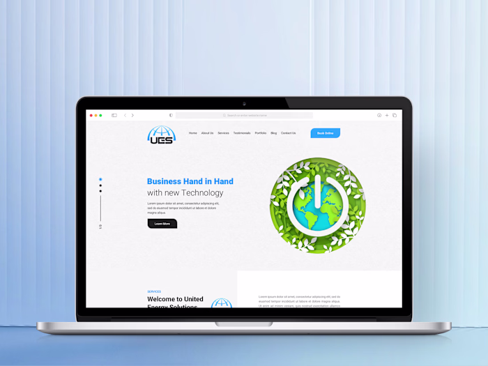 Modern Website UI for United Energy Solutions