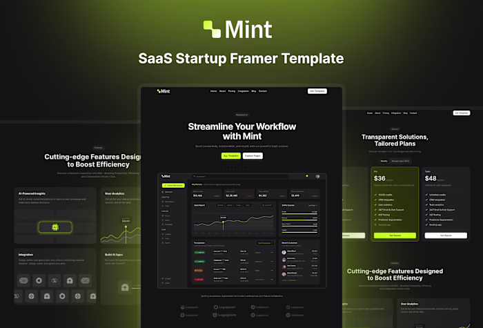 Mint - Web Design & Framer Development