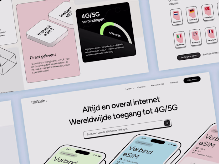 Landingpage & branding for eSIM provider