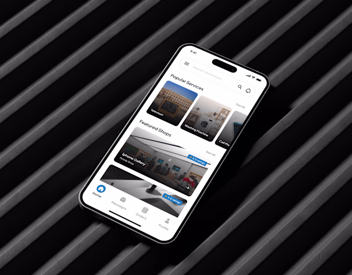 Technician Hiring App | UI/UX Design, Mobile App Design