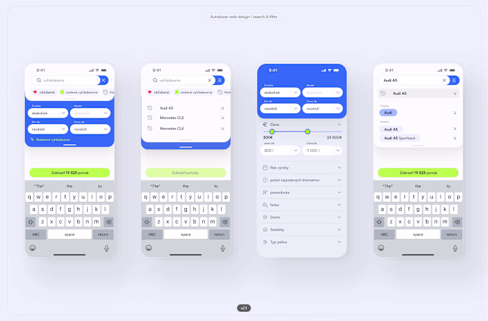 Autobazar Web Design – Search & Filter Experience