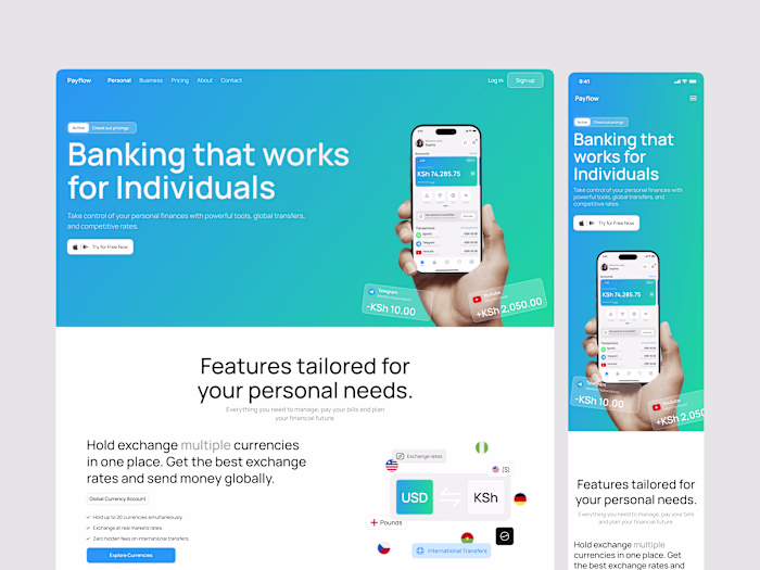 Payflow: Website & App Design