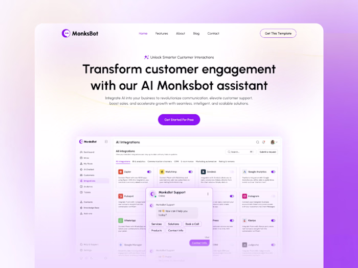 MonksBot: Redefining UI/UX, Branding & Webflow