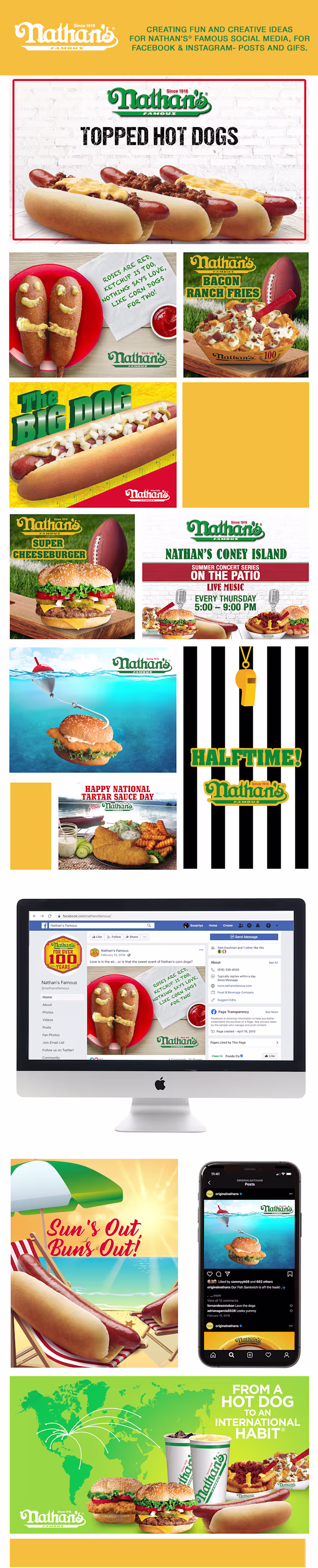 Social Media- Nathan's Famous on Behance