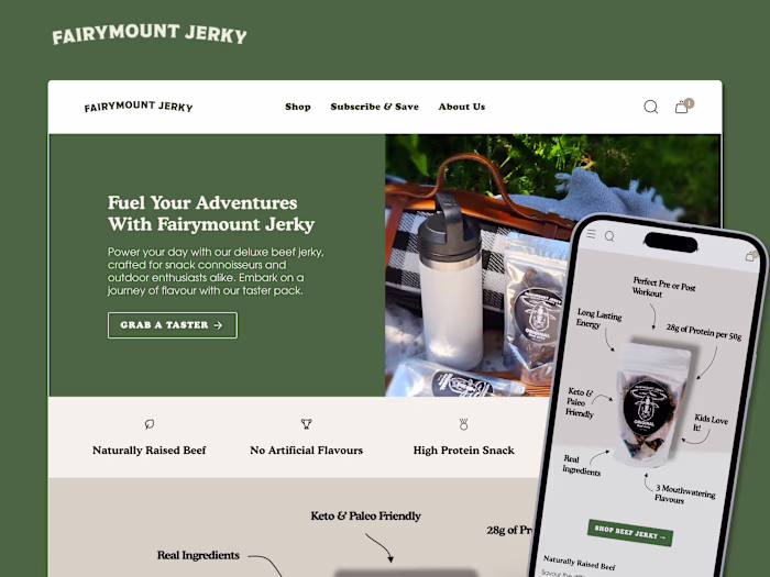 Shopify Design: Creating A New E-Com Store for Fairymount Jerky