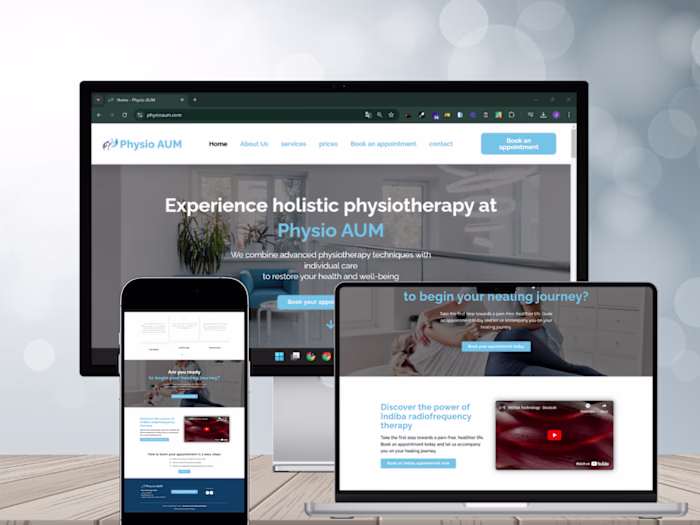 PhysioAum | UI Design+Web Development | Streamlined Web Solution