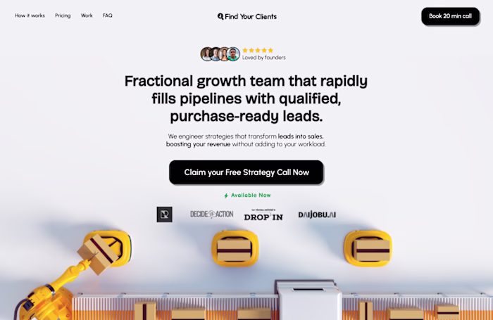 Marketing Agency Landing Page Design Hero Section