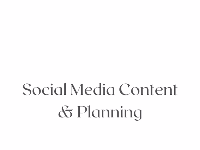 Social Media Content & Planning