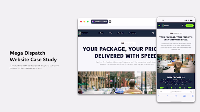Mega Dispatch Website Case study