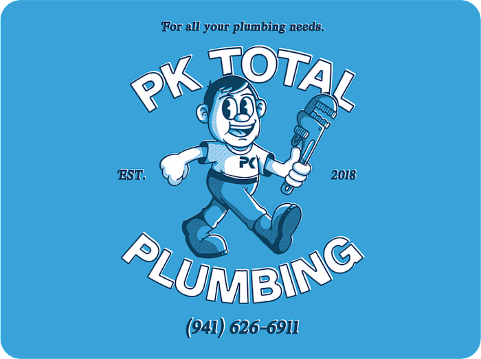 PK Total Plumbing Mascot