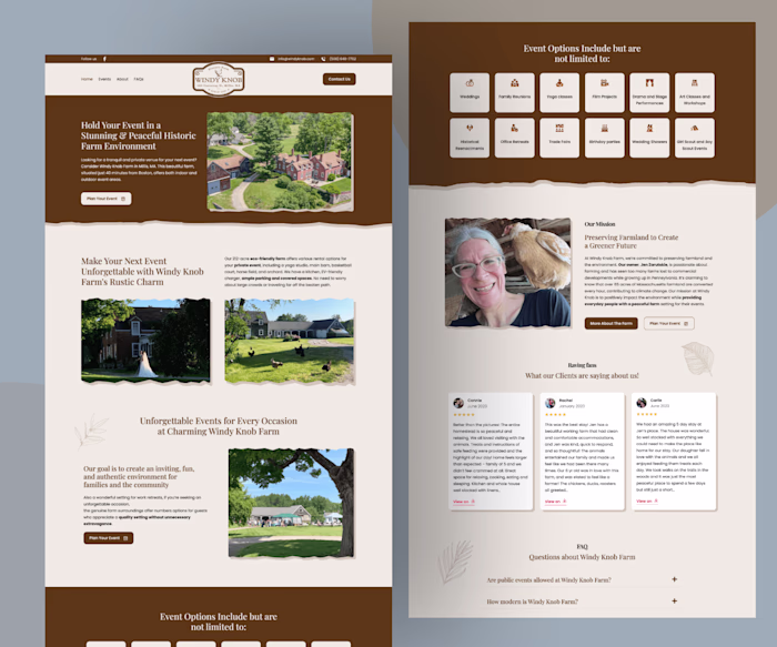 Figma & WordPress Website Design for a Farm