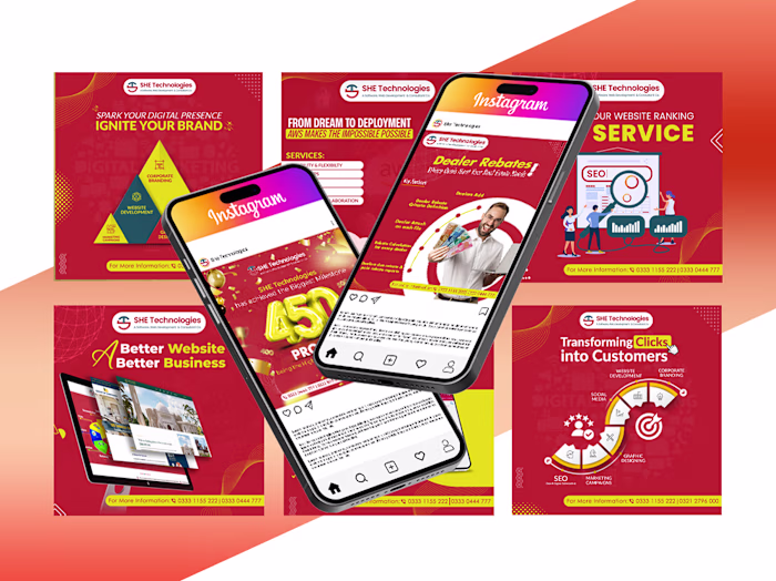 UI Design Projects at SHE Technologies