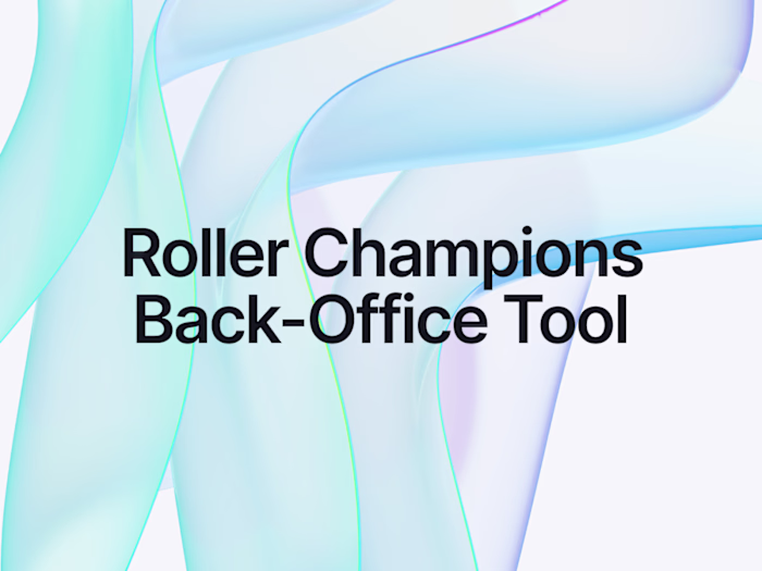Roller Champions - back office tool