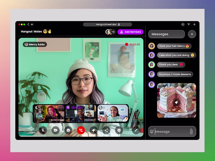 HERO SECTION VIDEO CALL SCREEN