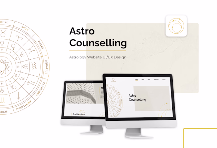 Astro Counselling Minimalist UI/UX Website Design