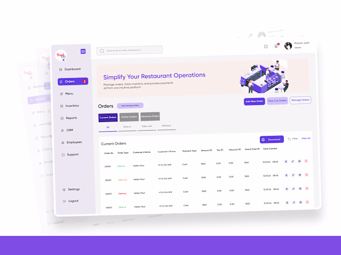 Restaurant Management B2B Software