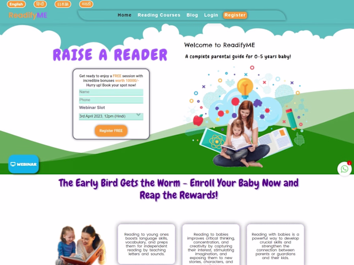 Landing Page for Website