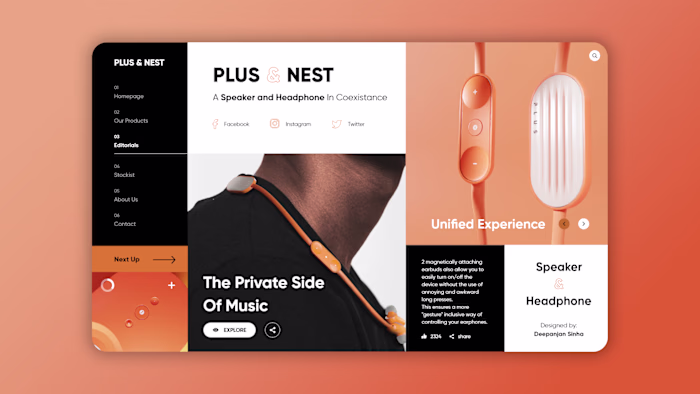 Headphone Landing Page Design