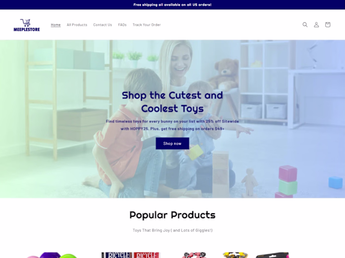 Website design Meeple Store