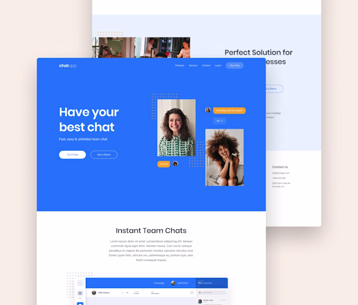 Chat App Website Design + Development