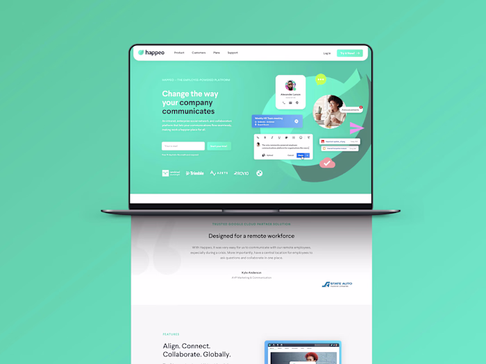 Happeo Website Redesign