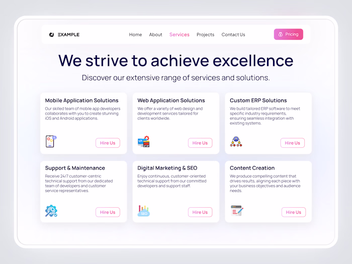 Service App UI – Mobile Concept Design