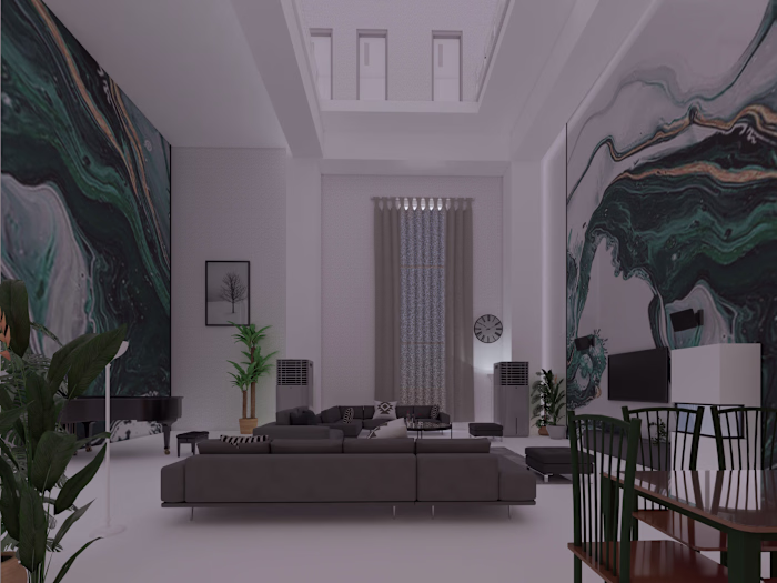 This interior design explores contemporary