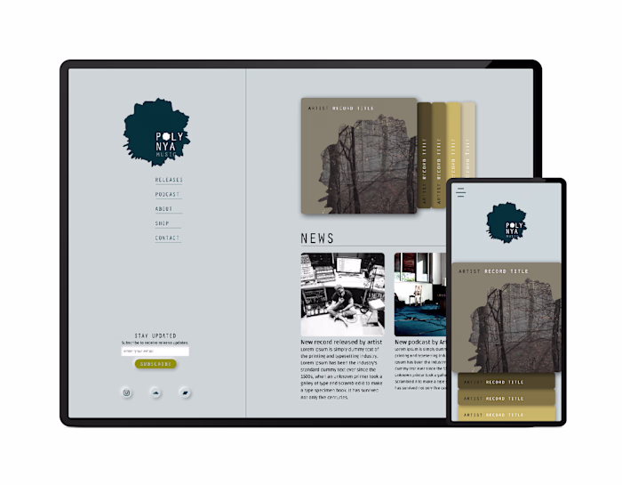 Responsive Web Design for Music Label