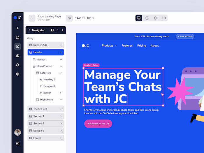 🖥️ JustCreate - UX/UI Design