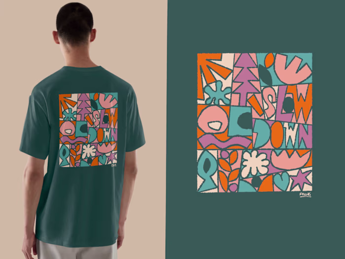 Slow Down Graphic Tee Design