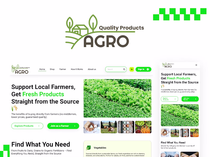 AgroMart Online Marketplace UI/UX Design